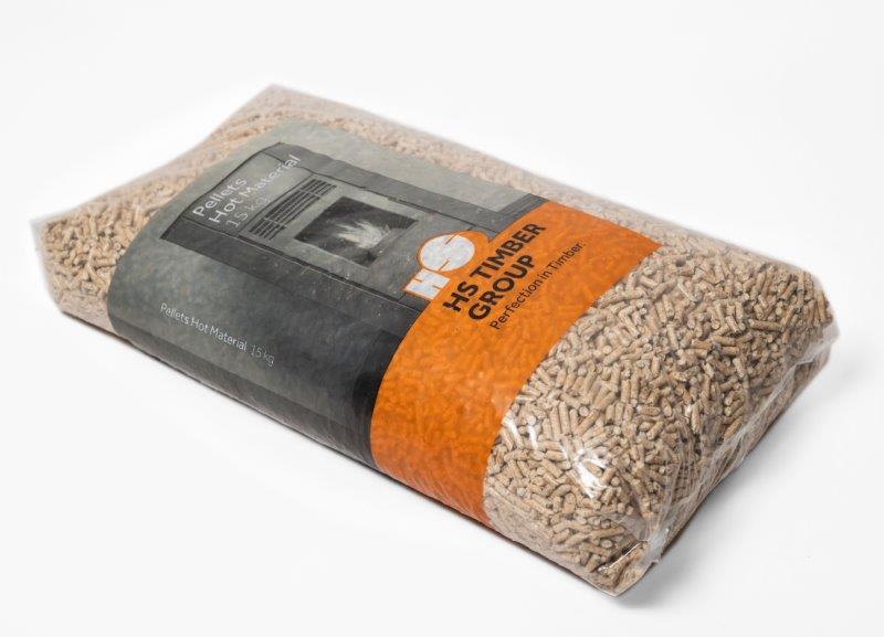 HS Timber Holz Pellets Sackware 15kg Sack 66 Sack Palette deutsche Herstellung
